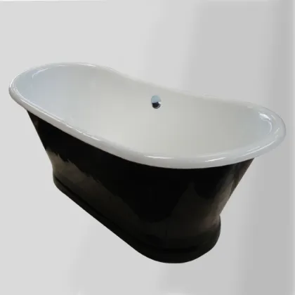 Princess Pink Cast Iron Freestanding Bateau Hot Tub for Girl's Bathroom