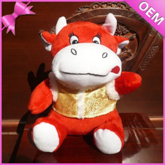 free toy samples shenzhen plush toys,stuffed rhinoceros,red cow stuffed toy