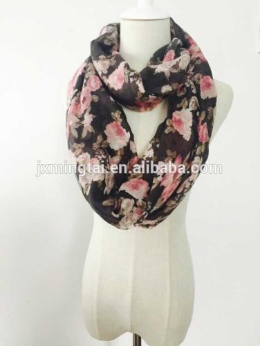 Printed voile scarves crinkle print scarf 100% cotton scarf with OEM service