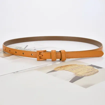 Luxury Designer Multicolor Retro Cowhide Belt with Joker Theme for Women