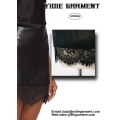 Faux Leather Lace Trim Two Tier Micro Skirt