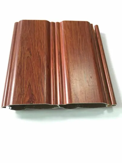 Wood grain color garage shutter door aluminum profile
