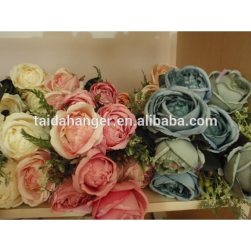 12 Heads Autumn Scenery Big Rose Decorative Flowers And Wreaths Type and Wedding Occasion Rose