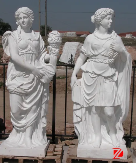 Western marble lady sculpture