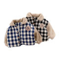 Lämmer-Woll-Plaid-Boy-Top