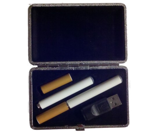 USB Metal Carry Case Starter Kit, Slim Mini E-Cigarette Kit (6USD, 2batteries) (1083)