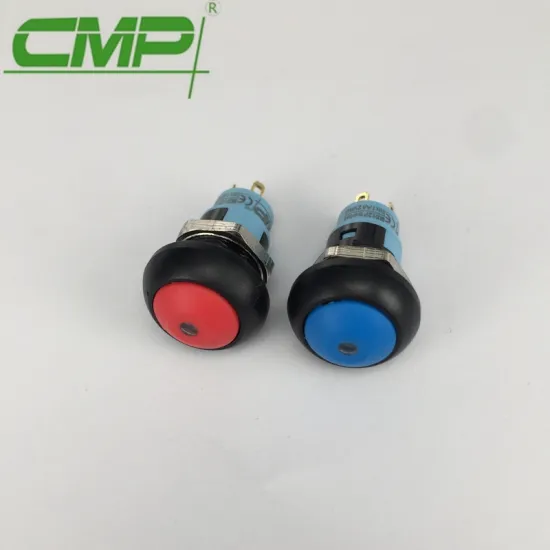12mm CMP Waterproof 1NO IP67 Latching Plastic Illuminated Push Button Switch