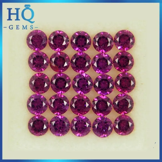 Round 2mm Rose Red Garnet Stones Natural Pyrope Garnet Gems