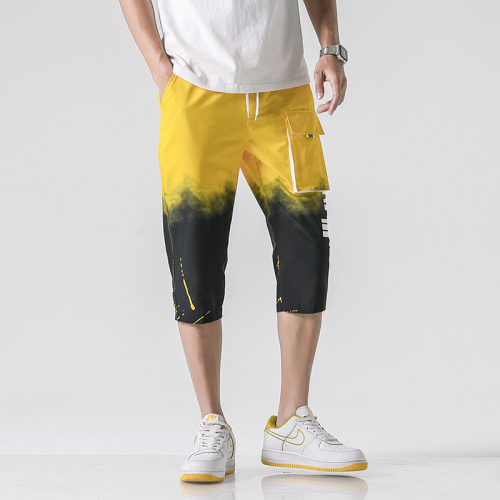 Pantalones de playa holgados con cordones para hombre