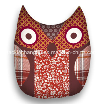 Owl Shape Printed Polyester Microfiber Decorative Cushion