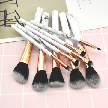 10PCS Marbling Makeup Brushes Set Professional Foundation Powder Eyeshadow Brush Concealer Lip Eye Face Cosmetics Beauty Tools