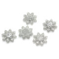 100pcs Resin Christmas Glitter Snowflake Flat Back Cabochons Winter Crafts for DIY Scrapbooking