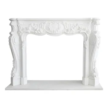 Modern White Marble Fireplace Surrounds Custom Design