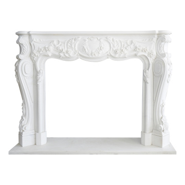 Modern White Marble Fireplace Surrounds Custom Design