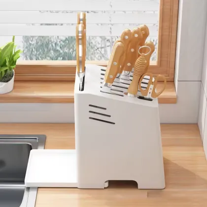 Stainless Steel Knife Block Holder - Exquisite Kitchen Knife Organizer
