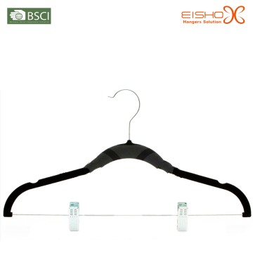 Velvet/Flocked Plastic Hanger (6802G)