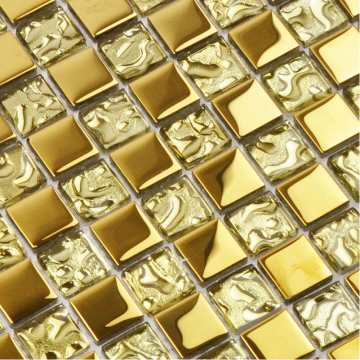 cheap bathroom gold metal mosaic tile