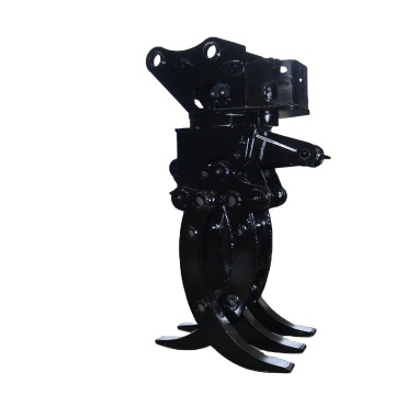 Fast and Efficient Horizontal Bar Log Grapple with Saw-Excavator Grapple Claw