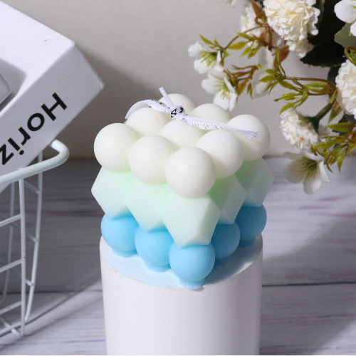 Cube Shape art candle with mold candle