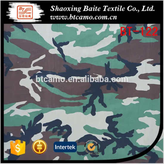 China supplier for military uniform Outdoor camping camouflage fabric BT-122