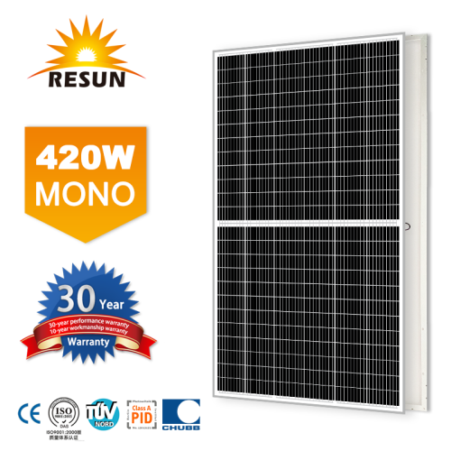 Mono 420W monokristalin solpanel PV-moduler