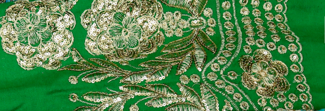 100% Rayon Embroidered Sequin Fabrics