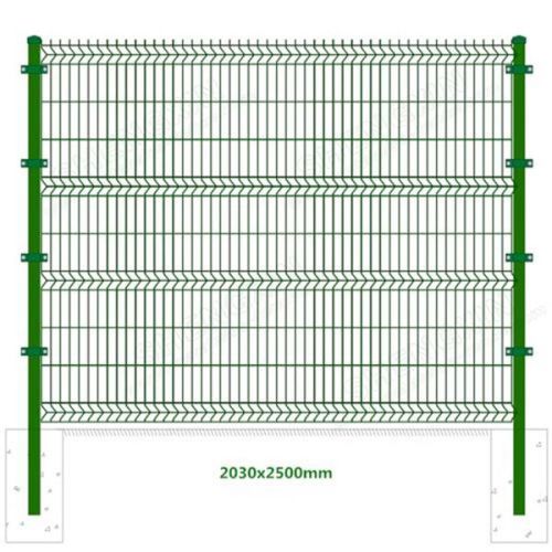 PVC coated welded 3d curved wire mesh fence with square- type post factory and exporter for garden