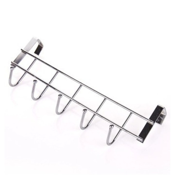 Simple Design Stainless Steel Metal Door Hook Hanger with 5 Hooks: Your Organizing Solution