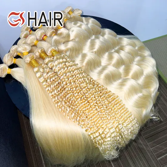 Wholesale Brazilian Human Hair Bundles 10-40 Inch - GS 613 Blonde Cuticle Aligned Raw Mink Virgin Hair Vendors