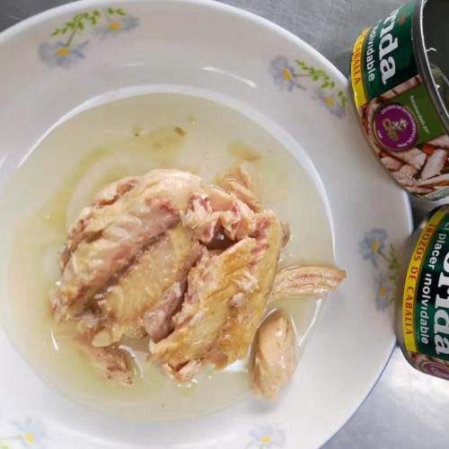 Makrele doppelt sauberes Lendenfleisch in Dosen