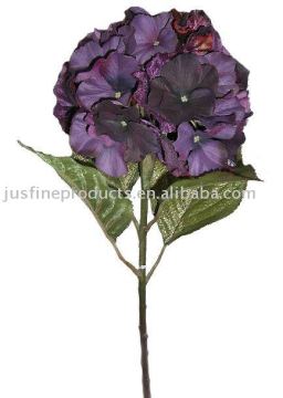Artificial Christmas Flower of 43cm Hydrangea with 4 leafs