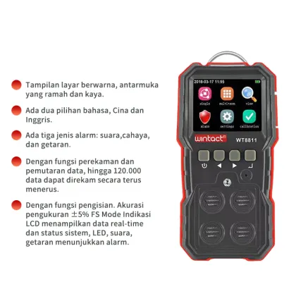 Portable Multi-Gas Detector for Compound Gas Detection and Alarm in Various Workplaces