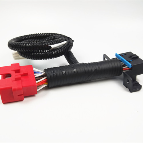 Ensamblaje de cable OBDII de automóvil rojo macho hembra de 12V