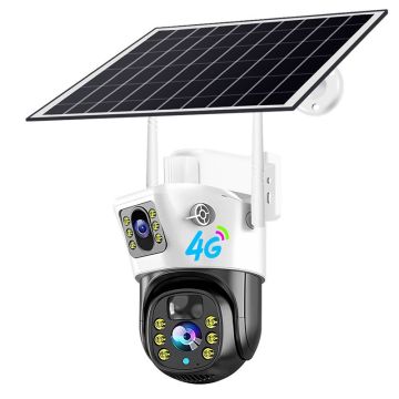 Camera CCTV a CCTV per visione notturna alimentato a energia solare con batteria e illuminazione impermeabile