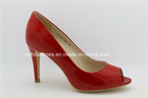 Sexy High Heels Red Women Shoes with Open Toe