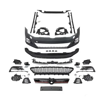KSEEK Car Parts ABS Front Bumper Side Skirt Rear Lip Grille License Plate For VW Golf 7 Upgrade to 7.5 GTI
