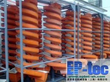 Black sand separator machine spiral chute for sand