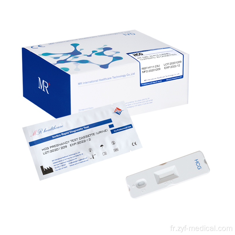 Cassette de test de grossesse HCG à haute précision médicale