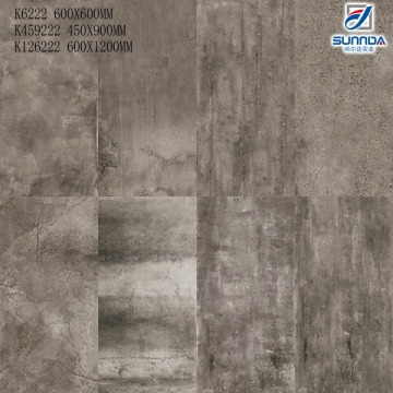 Various size dark grey compound paving design cement look glazed mat finish porcelian floor tiles