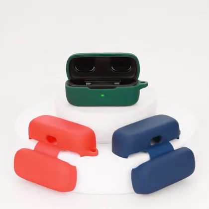 Soft Silicone Earphone Case Cover for EarFun Free Pro 3 with Keychain