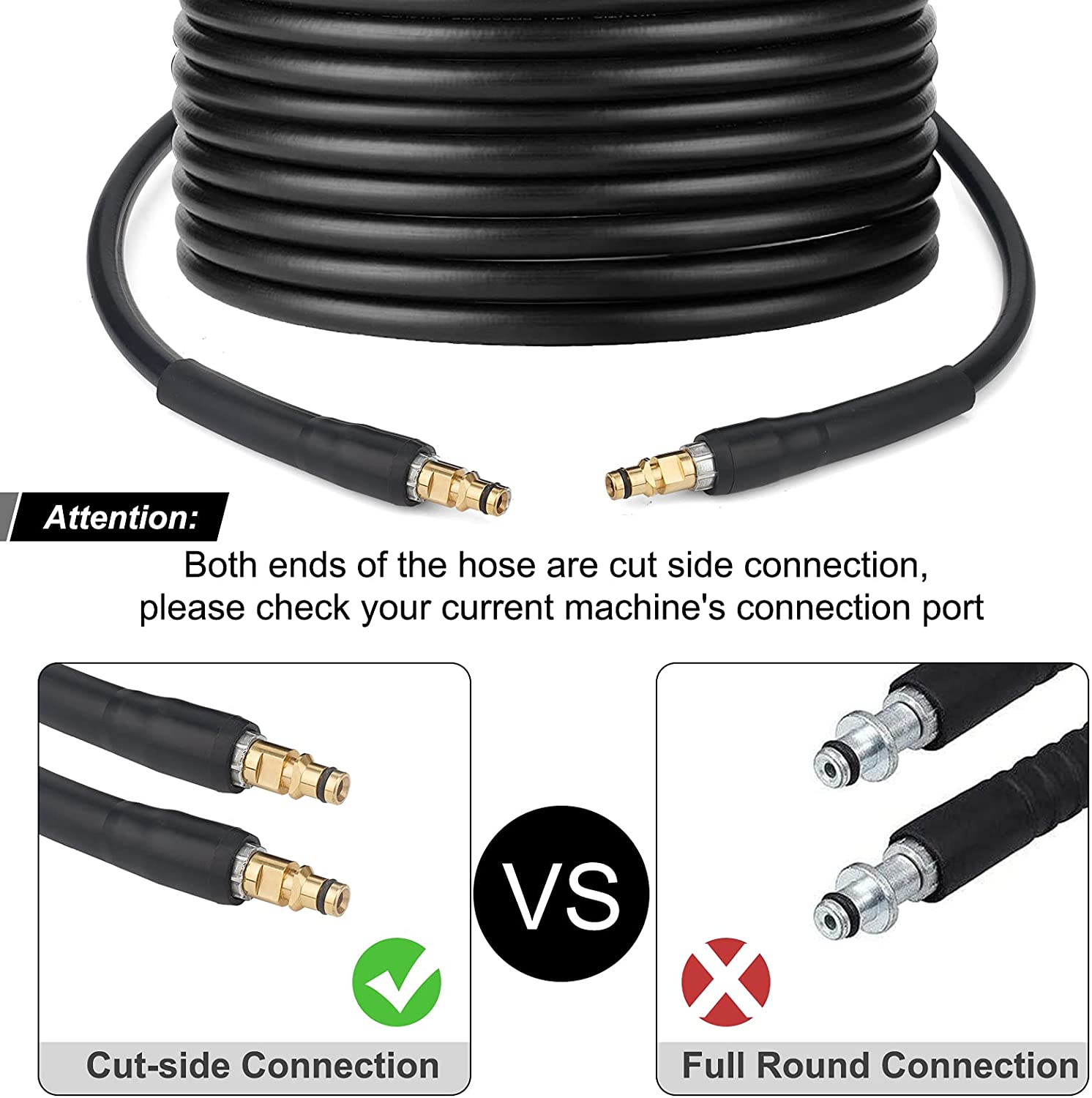 Tuyau de lavette à pression pour laveuse de pression K2 K3 K4 K5 K6 K7 CLICK PLIC CONNECTEUR QUIQUE