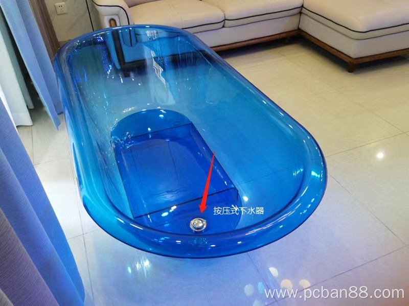 4mm transparent PC board bathtub