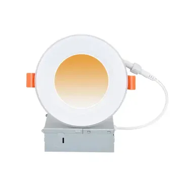 ETL Energy Star 4.6 Inch Pot Lights with Night Light - Slim Recessed Round Panel