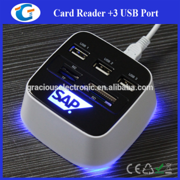 LED promotional usb hub card reader combo driver