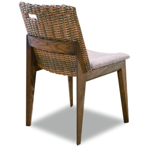 Modern Kapalı Ahşap Rattan Sandalye