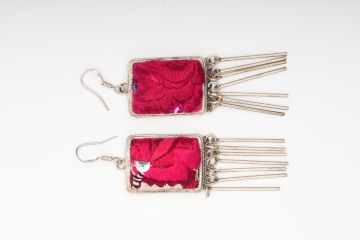 Vintage Yi Embroidery Tassel Earrings