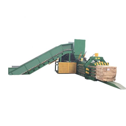Fully automatic horizontal baling machine with conveyor