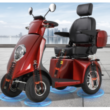 Electric Four-Wheel Mobility Scooter with Magnetic Braking