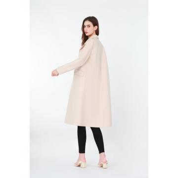 Suit-style Collar Woolen Trench Coat