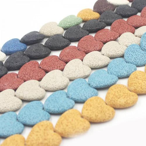 Multi-color fashion love decoration volcanic stone